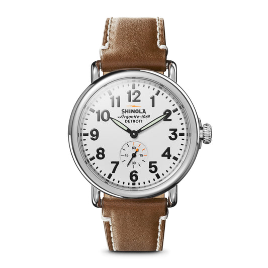 Shinola Runwell White Dial Men's Watch in Stainless Steel