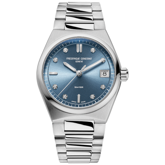 Maharaja Collection Highlife Ladies Quartz with Light Blue Dial Watch in Stainless Steel