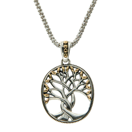 Maharaja Collection Tree of Life Pendant in 18K Yellow Gold over Sterling Silver