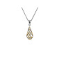 Maharaja Collection Teardrop Trinity Necklace in Sterling Silver with 22K Gold Gilding