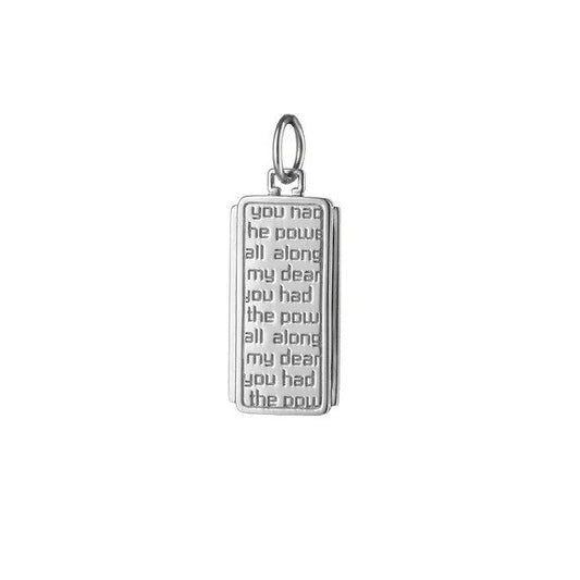 Maharaja Collection Engraved Charm Pendant in Sterling Silver