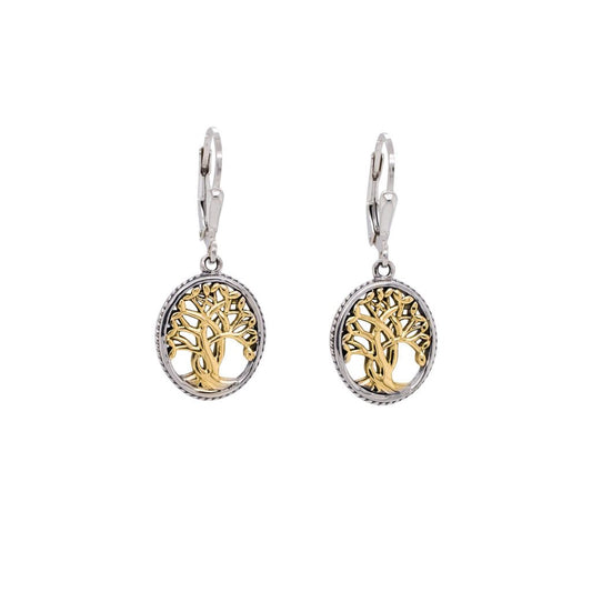 Maharaja Collection Tree of Life Small Earrings in Sterling Silver (0.10ct)