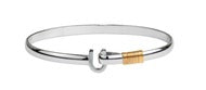 Maharaja Collection 4mm 7.5" Wrap Titanium Hook Bracelet in Gold Color Ti