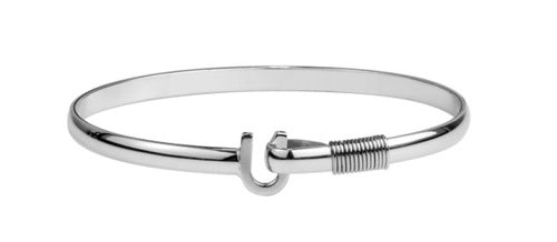 Maharaja Collection Titanium Hook Bracelets in Silver Color (7")