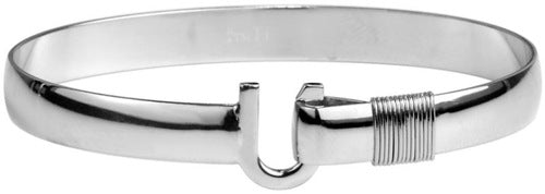 Maharaja Collection 8mm Wrap Titanium Hook Bracelet in Silver Color (8.5")
