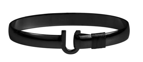 Maharaja Collection Gun Metal Wrap Titanium Hook Bracelet in Black Ti Color