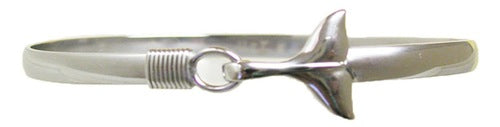 Maharaja Collection Dolphin and Whale Tail Hook Bracelet in Silver Titanium