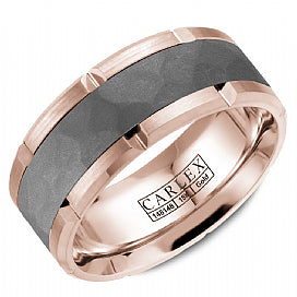 Maharaja Collection Tantalum and 14K Grey and Rose 9mm Wide Ring in 14K Grey and Rose Gold (2.2mm, Size 10)