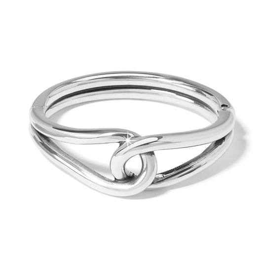 Maharaja Collection Interlok Curve Hinged Bangle in Metal