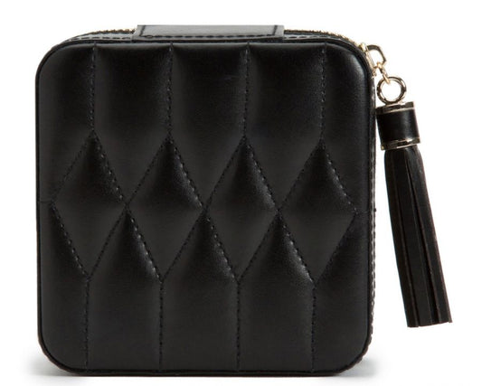 Maharaja Collection Caroline Zip Travel Jewelry Case in Black