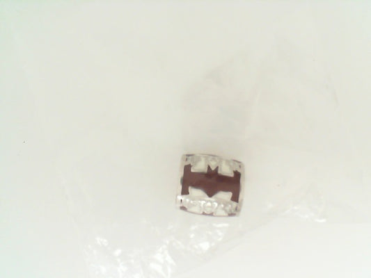 Maharaja Collection Maroon Stone Necklace in Silver