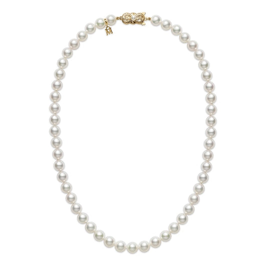 Mikimoto Princess 18" Akoya Cultured Pearl Strand Necklace – 18Kt Yellow Gold Clasp