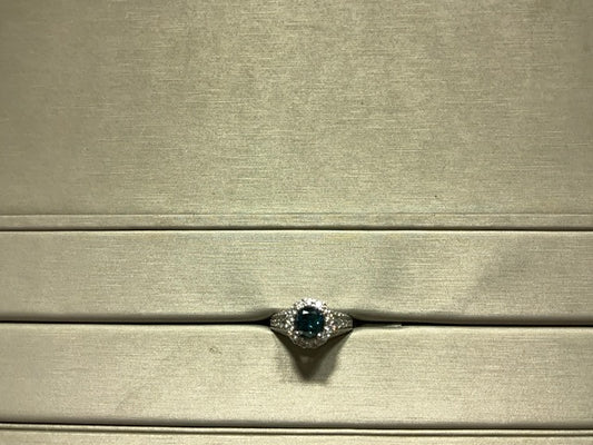 Maharaja Collection Fancy Color Diamond Ring with Enhanced Diamonds in 14K White Gold (2.20ctw)