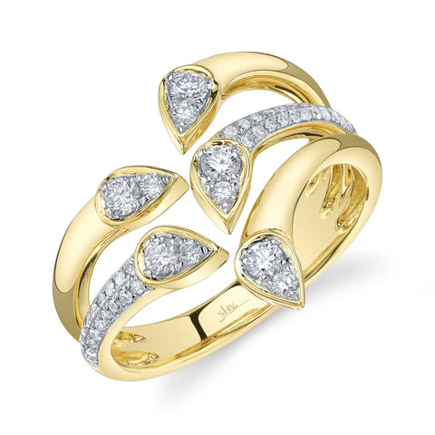 Maharaja Collection Lady's Round Diamond Ring in 14K Yellow Gold (0.44ctw)