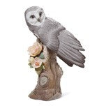 Maharaja Collection Owl Figurine Pendant Necklace in Silver