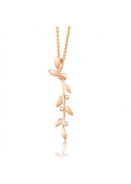 Maharaja Collection Round Diamond Vine Pendant in 14K Yellow Gold (0.02ct)