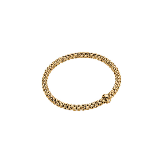 Maharaja Collection White Diamond Flex'it Bracelet in 18K Yellow Gold (0.01ct)