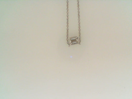 Maharaja Collection Round Diamond Bezel Necklace in 18K White Gold (0.19ct)