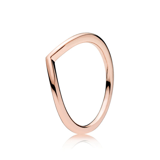 Maharaja Collection Polished Wishbone Ring in Silver