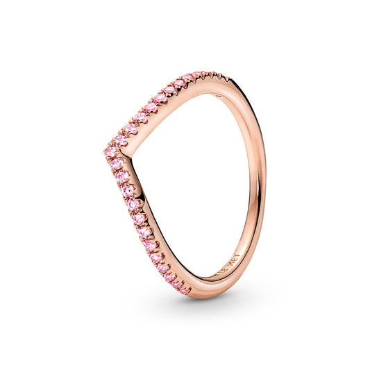 Maharaja Collection Timeless Wish Sparkling Pink Ring in Silver