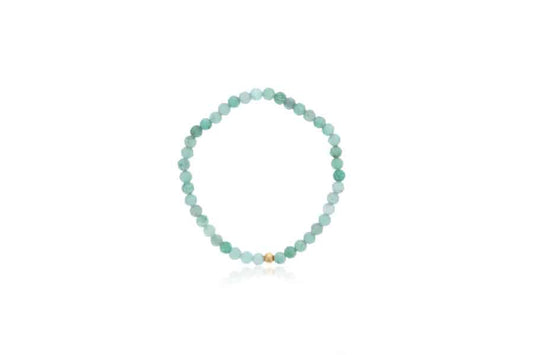 Maharaja Collection Aventurine Bead Bracelet in Gold Filled