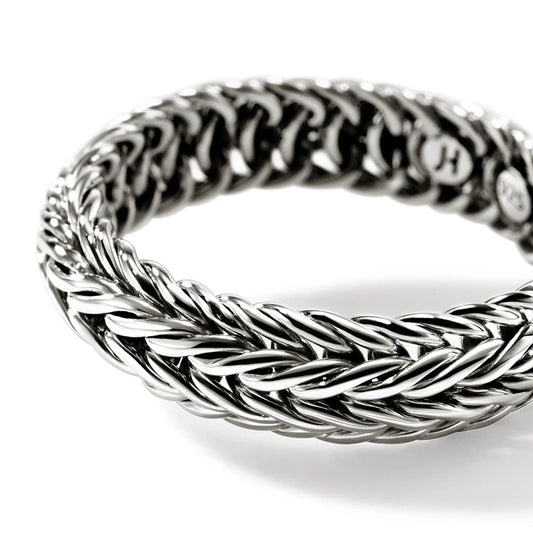 Icon Chevron Band Ring, Size 7 in Silver