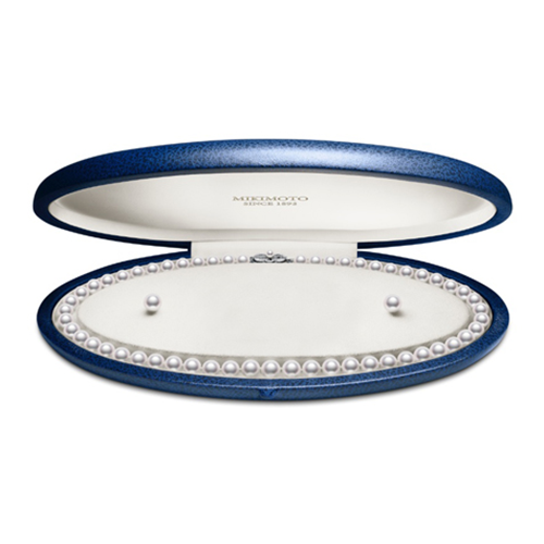 Maharaja Collection Round Cultured Pearl Two-Piece Set in 18K White Gold (7mm)