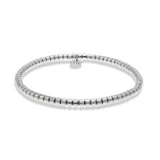Maharaja Collection White Gold Stretch Bracelet