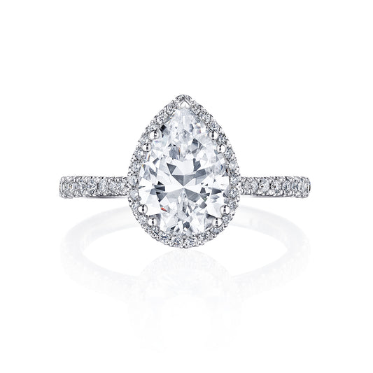 Maharaja Collection Pear Bloom Semi-Mount Engagement Ring