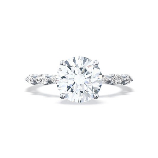 Maharaja Collection Pear Diamond Solitaire Engagement Ring in 14K White Gold (0.33ct)