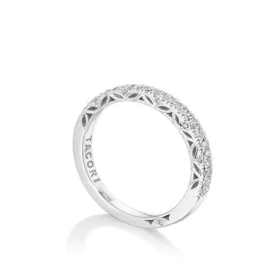 Maharaja Collection French Pavé Diamond Wedding Band in 14K White Gold (0.23ct)
