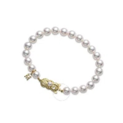 Maharaja Collection Akoya Cultured Pearl Strand Bracelet in 18K Yellow Gold (7 x 6.5mm)