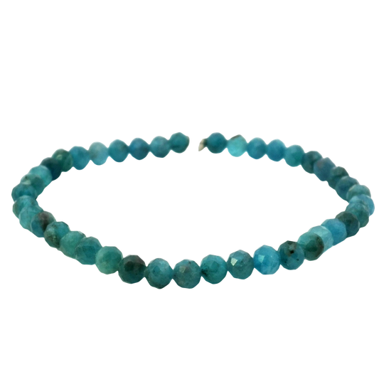 Maharaja Collection Apatite Beaded Stretch Bracelet with Gold Filled Finishing Bead in Gold Filled