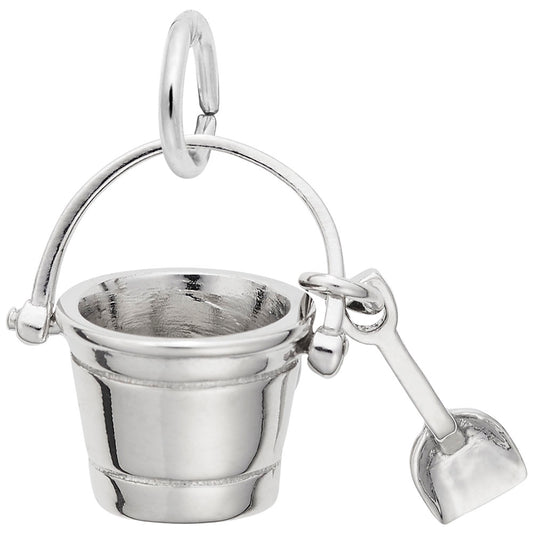 Maharaja Collection Pail and Shovel Charm in Sterling Silver
