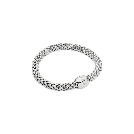 Maharaja Collection White Diamond Flex'it Bracelet in White Gold (0.02ct)