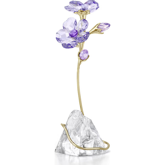 Maharaja Collection Swarovski Florere Rozanne Flower Necklace in Gold-Tone Metal