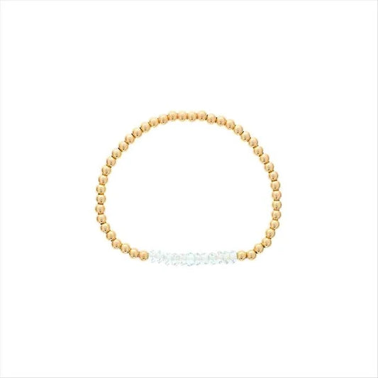 Maharaja Collection Shine Bright Faceted Blue Topaz Mini Bracelet in Gold Filled