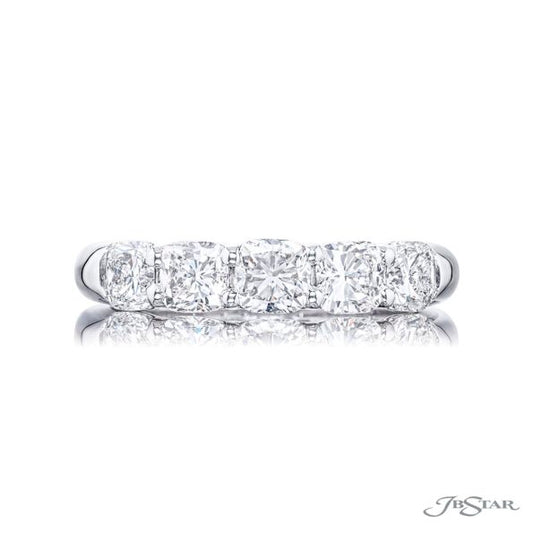 JB Star Cushion Cut Diamond Shared Prong Band in Platinum (1.64ctw)