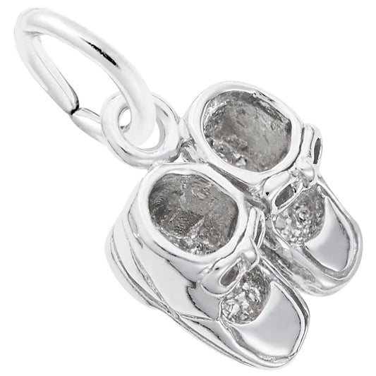 Maharaja Collection Baby Shoes Charm in Sterling Silver