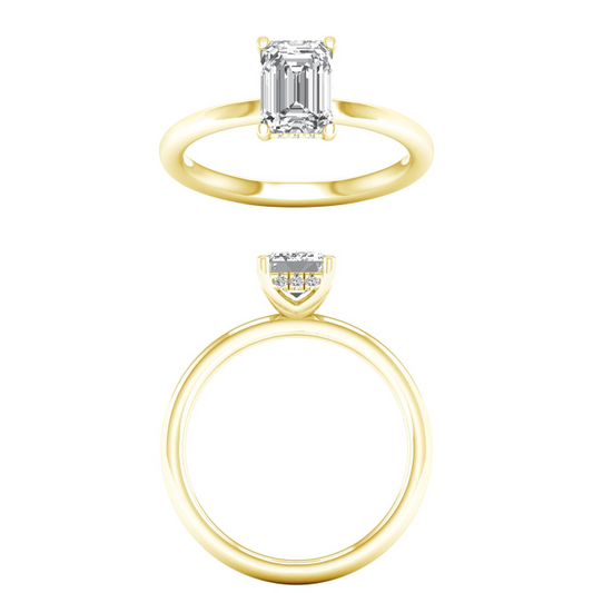 Maharaja Collection Emerald Cut Solitaire Diamond Necklace in 3.10ctw (3.18ct)