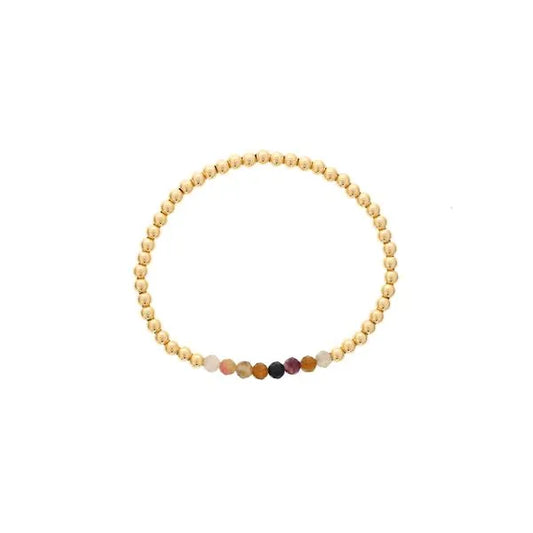 Maharaja Collection Shine Bright Faceted Tourmaline Bar Mini Bracelet in Gold Filled
