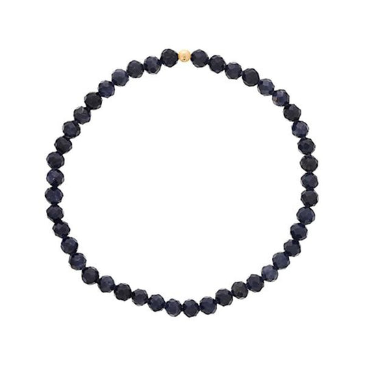 Maharaja Collection Faceted Sapphire Bracelet with Gold Filled Bead