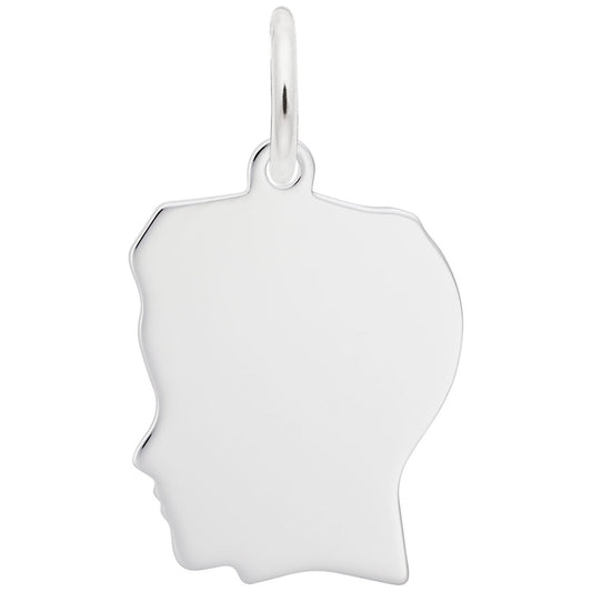 Maharaja Collection BOY's Head Medium Charm in Sterling Silver