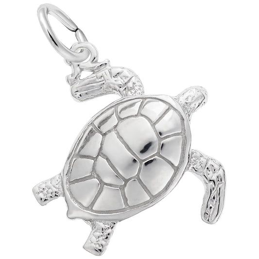 Maharaja Collection Sea Turtle Charm in Sterling Silver