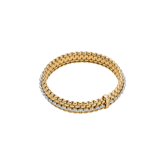 Maharaja Collection Round Diamond Panorama Gold Bracelet in 18K Yellow Gold (0.89ctw)