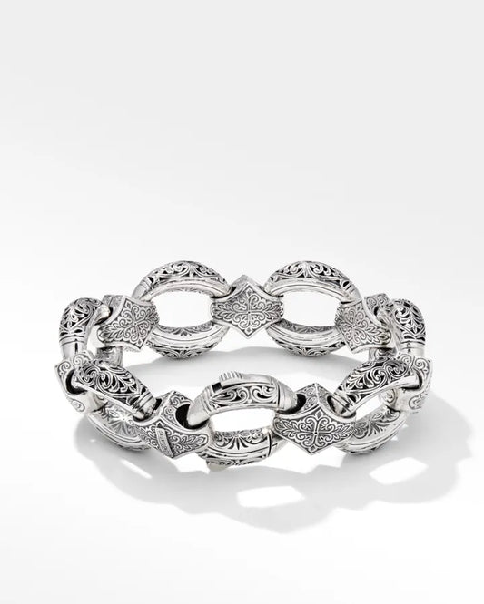 Maharaja Collection Stainless Steel Bracelet in Sterling Silver