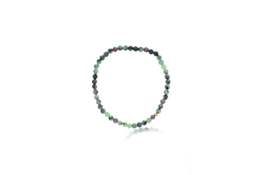 Maharaja Collection Faceted Ruby Fushite Bracelet in Gold Filled