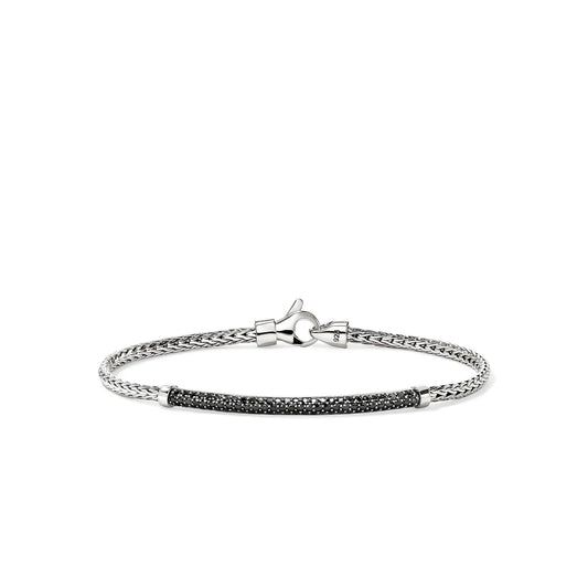 Essentials 2.5mm Bracelet with Treated Black Sapphire and Lobster Clasp