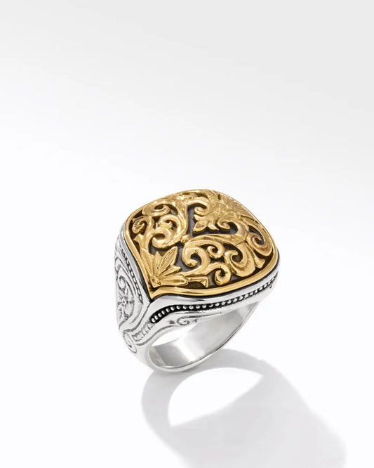 Maharaja Collection '1993' Sterling Silver & 18K Yellow Gold Ring