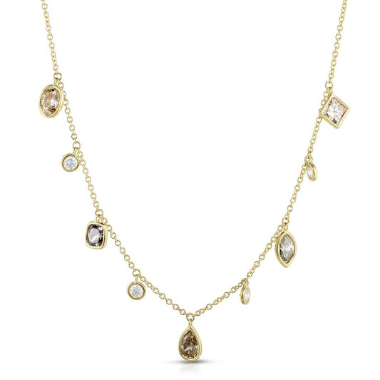 Maharaja Collection Fancy Color Diamond Necklace in 14K Yellow Gold (1.80ctw)